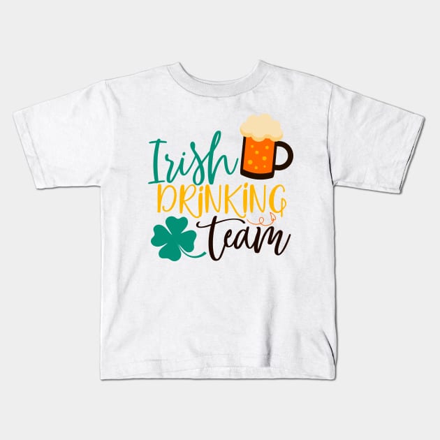 Irish Drinking Team Kids T-Shirt by Coral Graphics